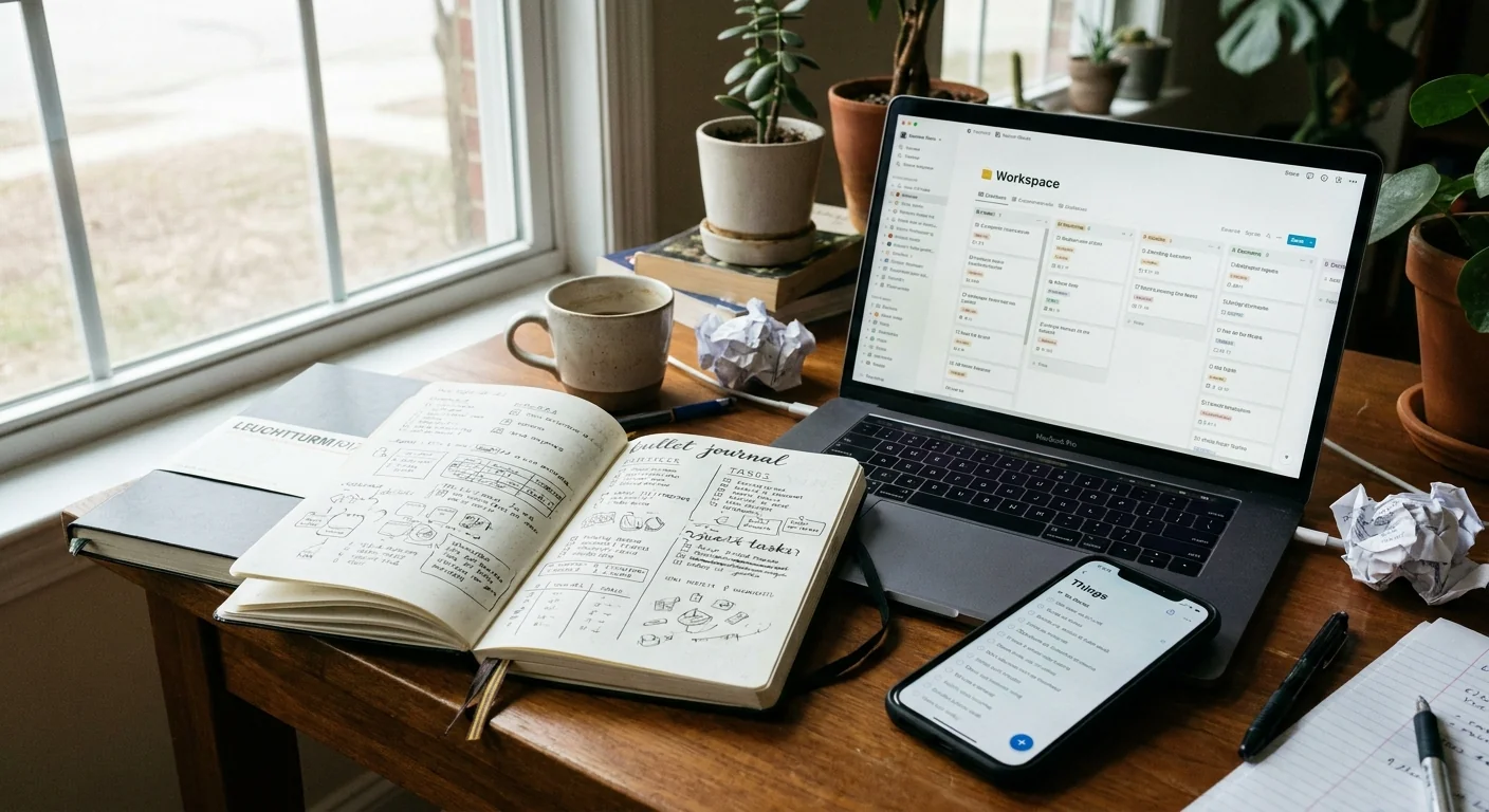 Bullet journal, Notion, Things. Le problème, c'est toi.